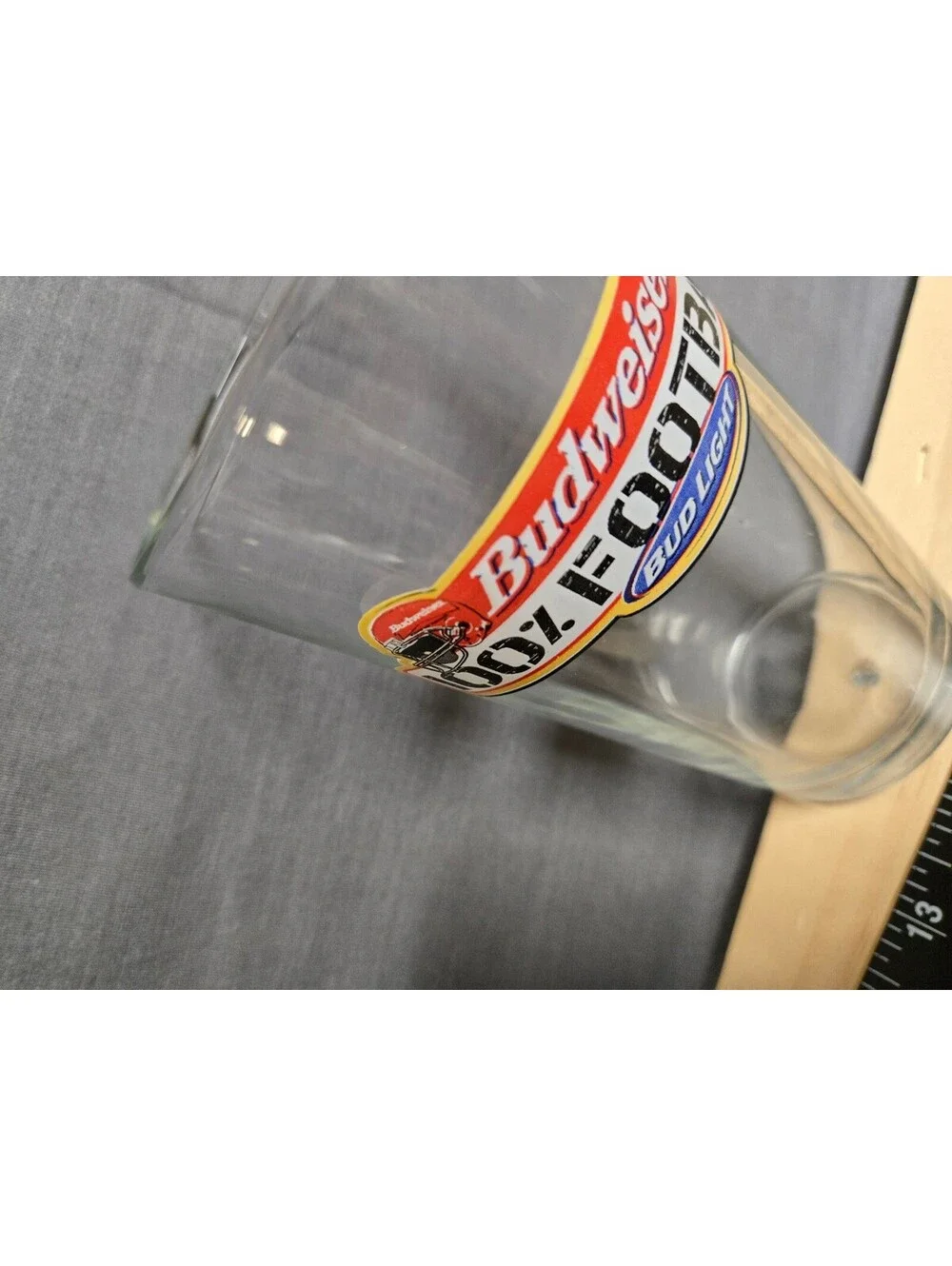 Budweiser Bud Light 16oz Football Pint Glass